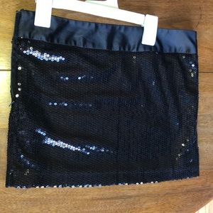 Short Black sequin mini skirt